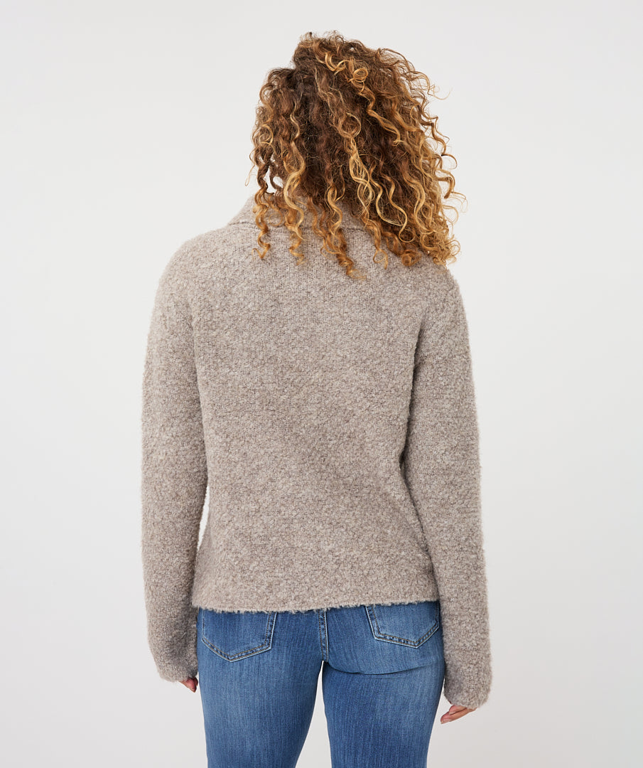 Cardigan Esqualo flower button - Grey