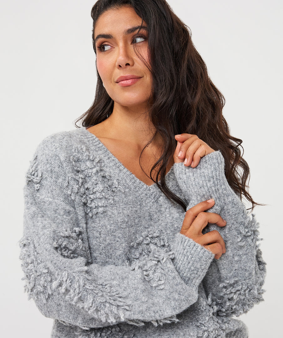 Trui Esqualo 3D fringes - Grey