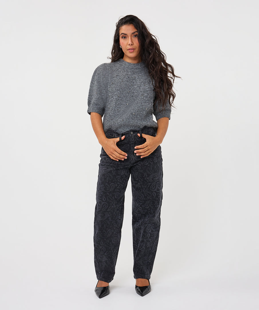 Trui Esqualo s/slve diamonds - Grey