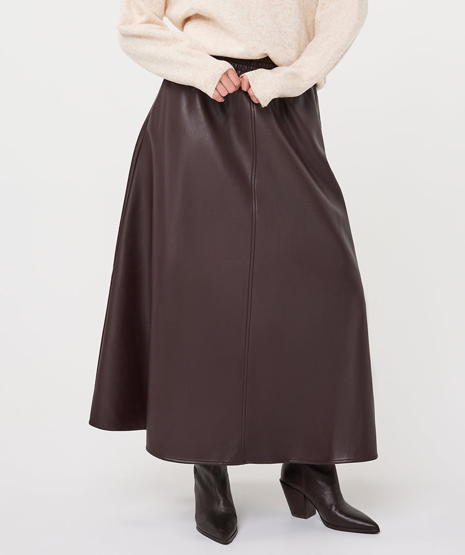 Rok Esqualo wide PU - Cacao
