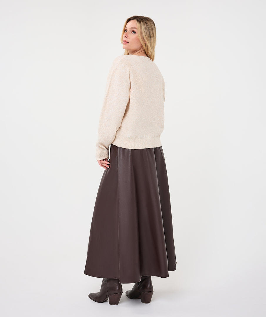Rok Esqualo wide PU - Cacao