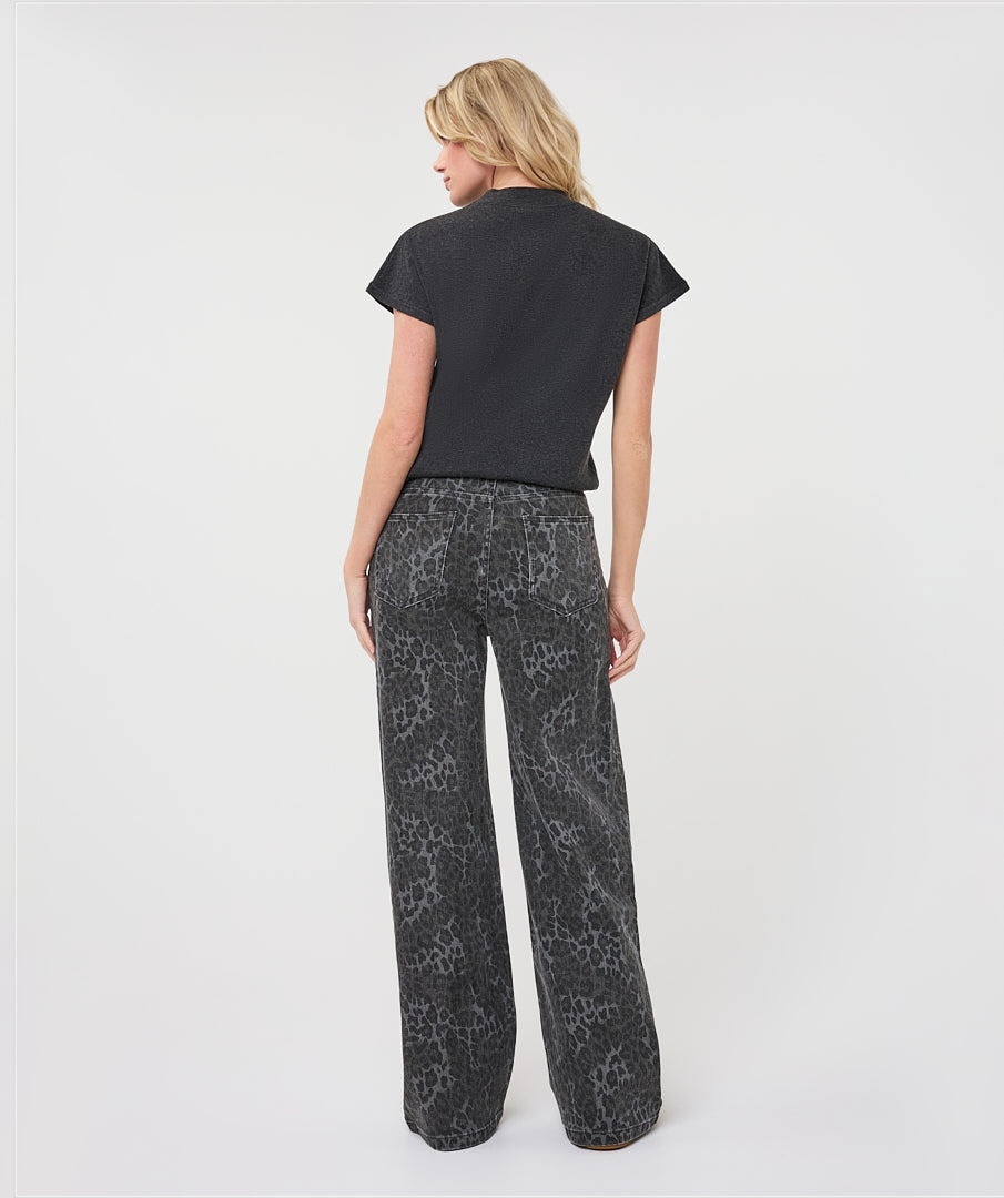 Broek Esqualo leopard denim