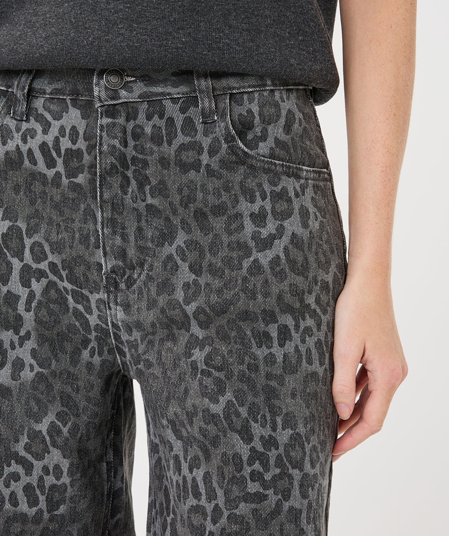 Broek Esqualo leopard denim