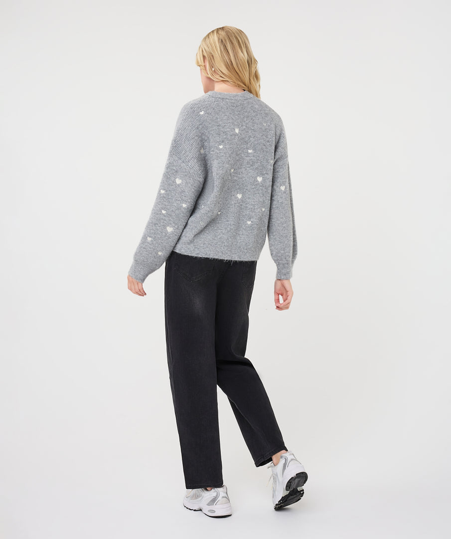 Trui Esqualo hearts - Grey
