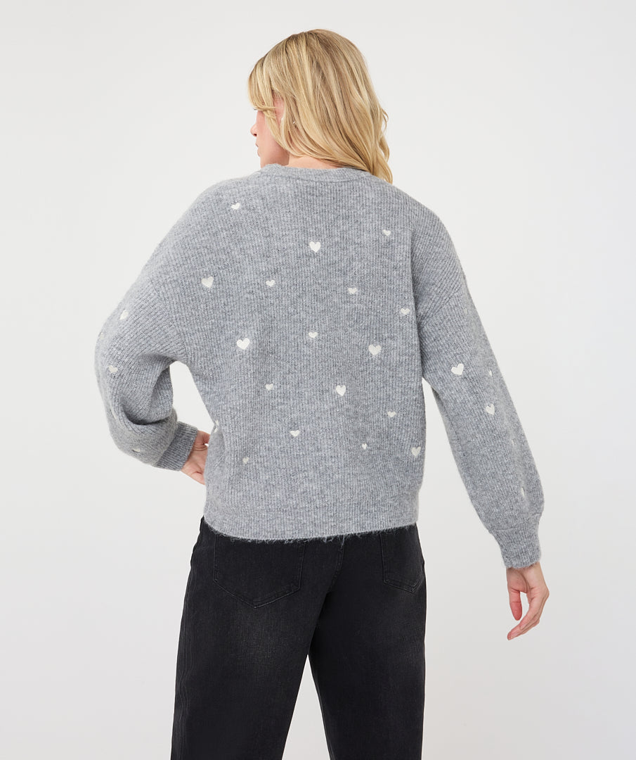 Trui Esqualo hearts - Grey
