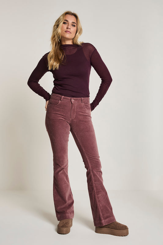 Broek Para Mi Jade vintage corduroy - Mauve
