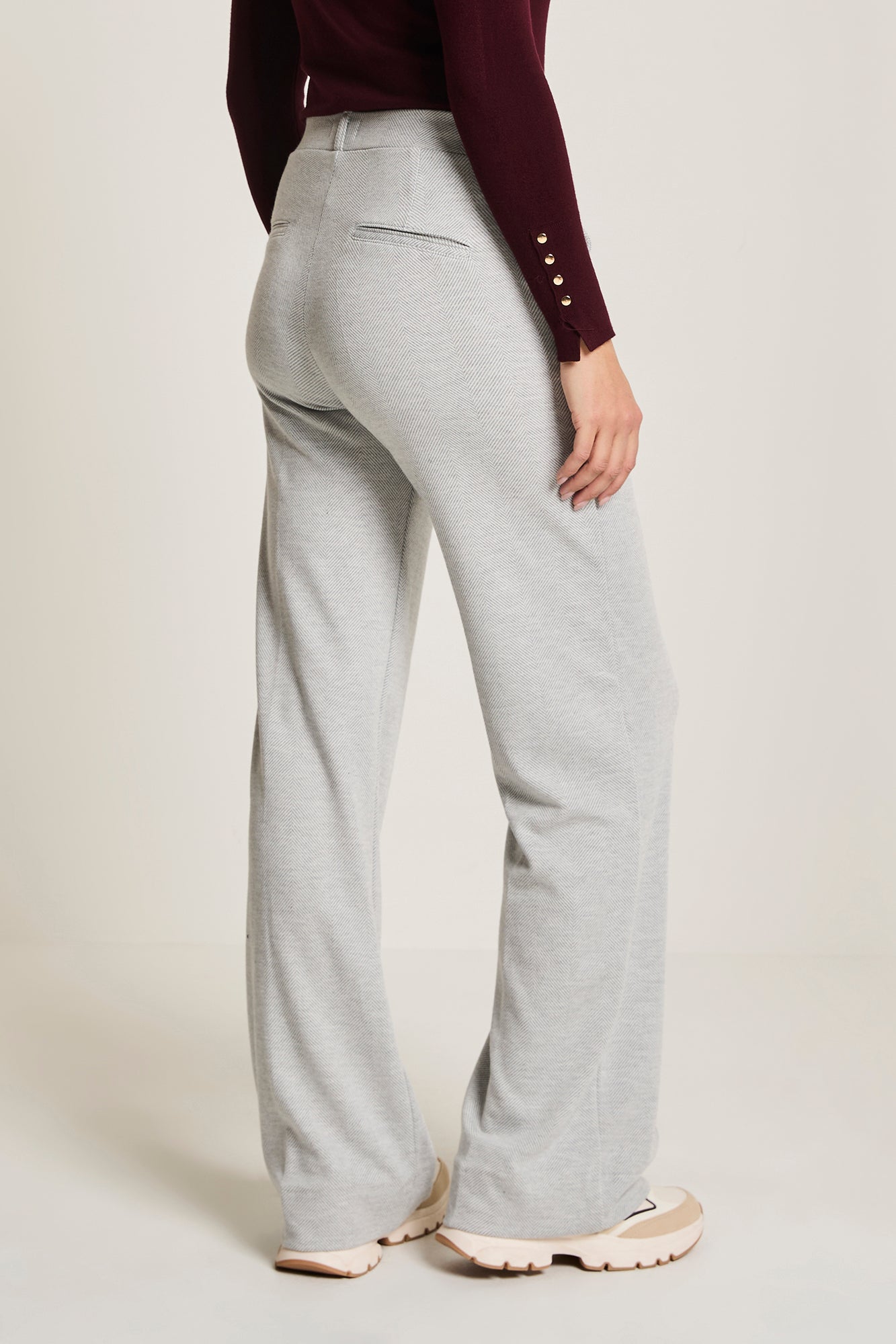 Broek Para Mi Mira (elastic) knitted jacquards - Zigzag grey