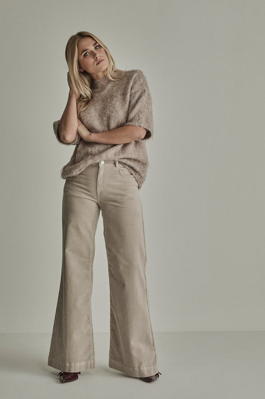 Broek Para Mi Sharon vintage corduroy - Ivory grey