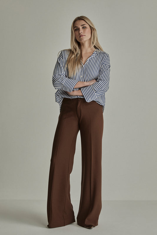 Broek Para Mi Sharon elastic crepe Tiramisu