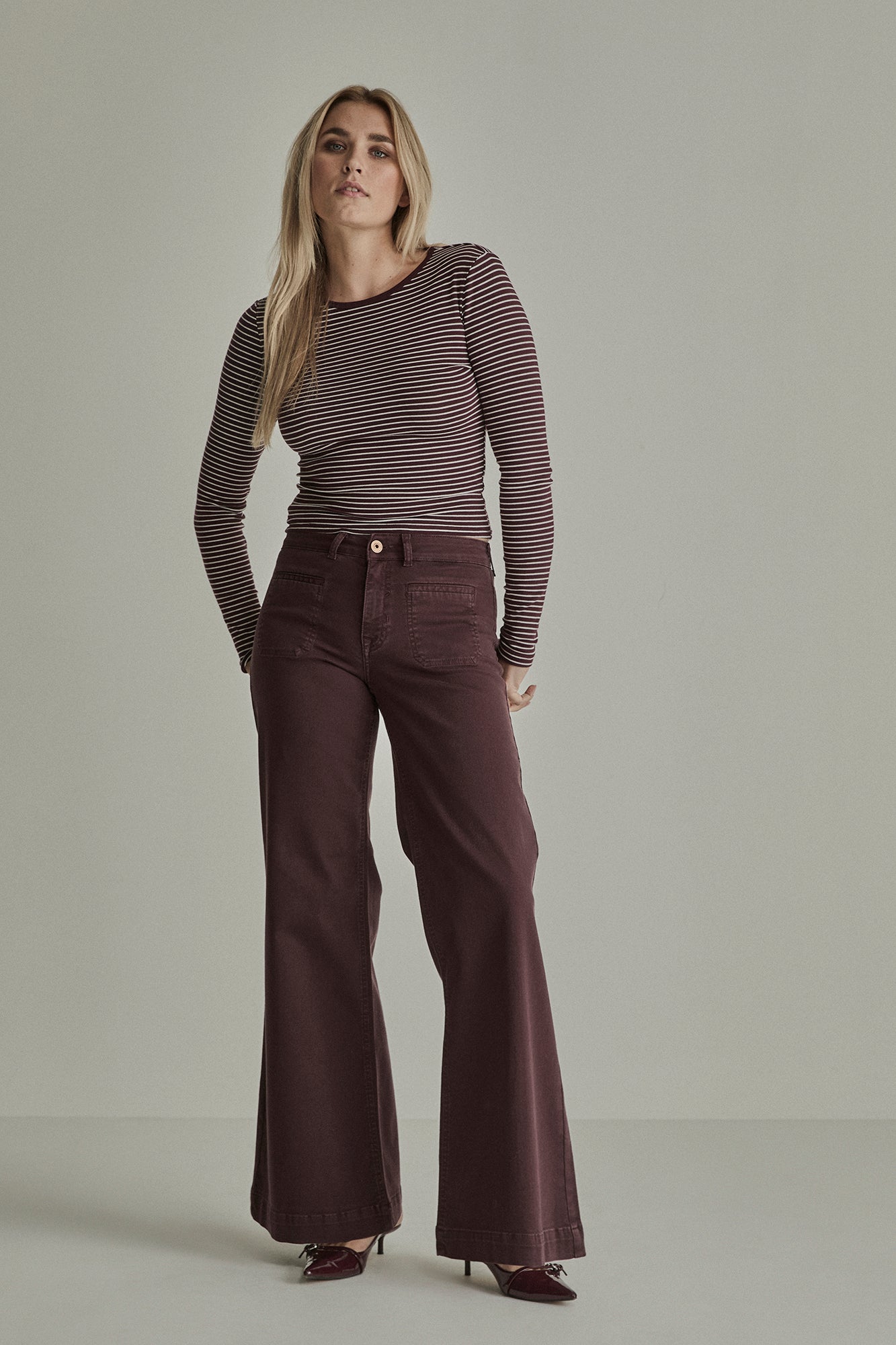 Broek Para Mi Sharon (pocket) wonder comfort - Bugundy red