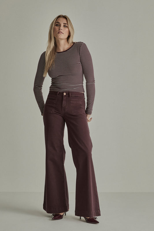 Broek Para Mi Sharon (pocket) wonder comfort - Bugundy red