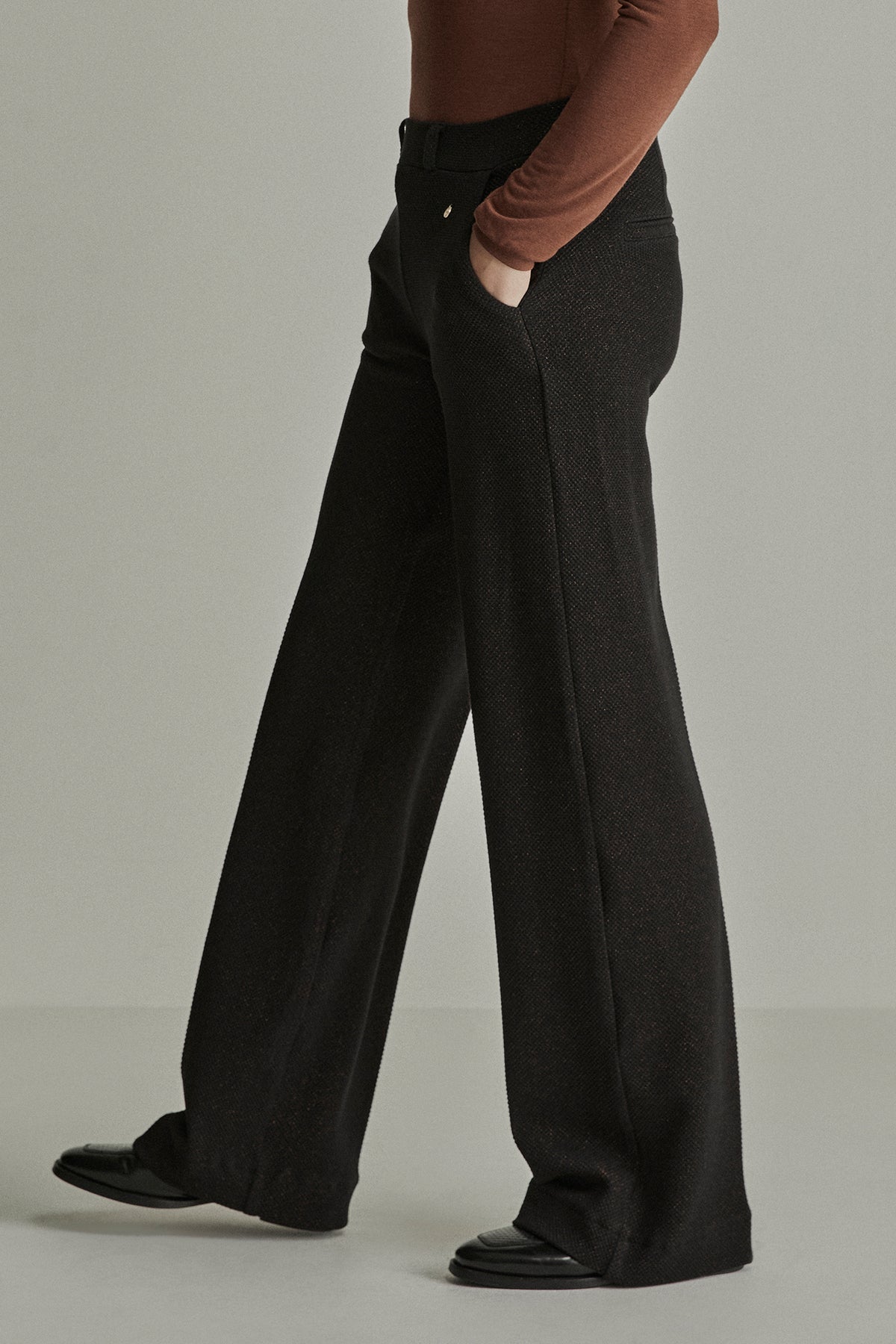 Broek Para Mi Mira (elastic) knitted jacquards - Black copper