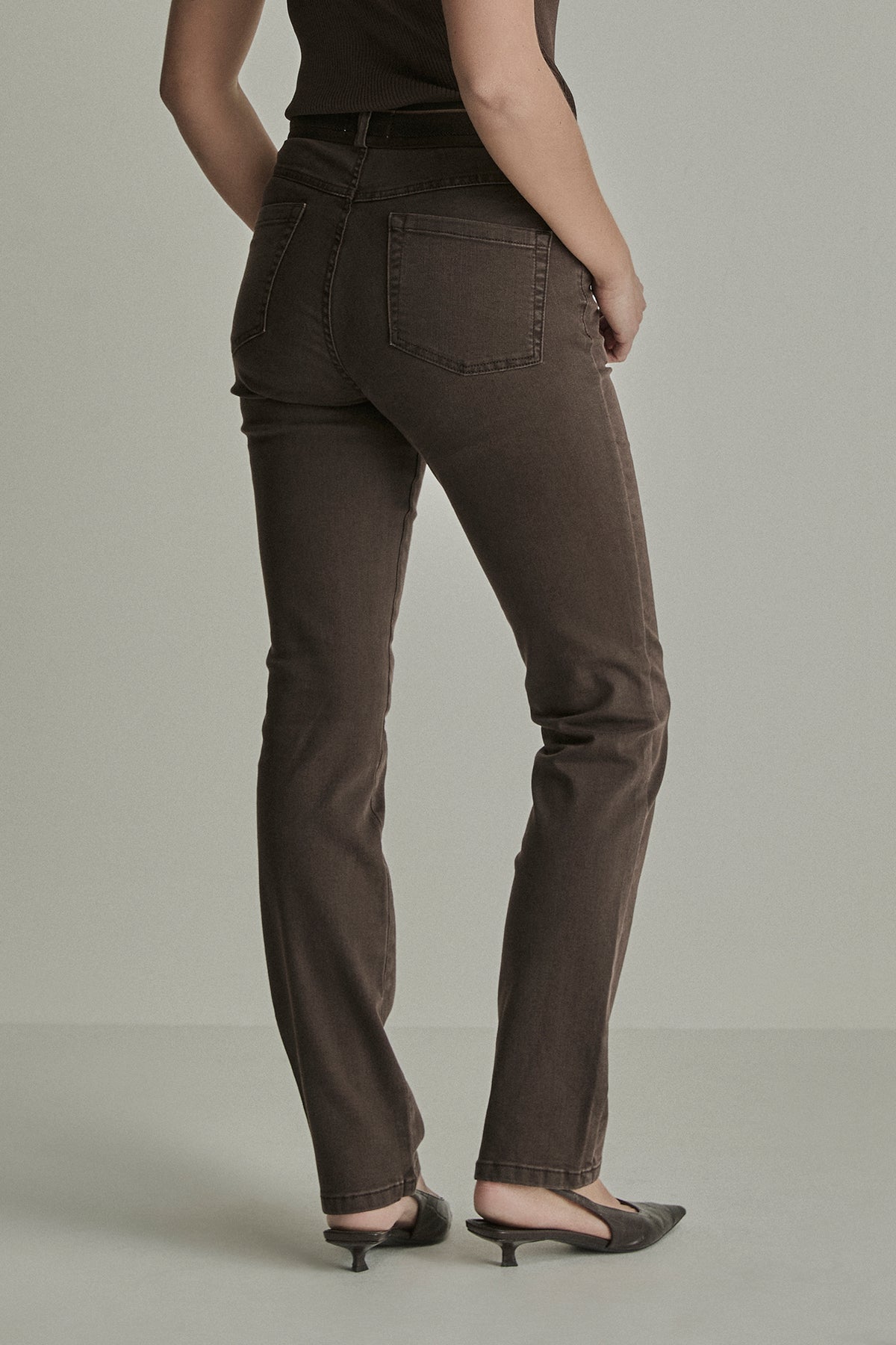Broek Para Mi Angie (elastic) - Mocha brown