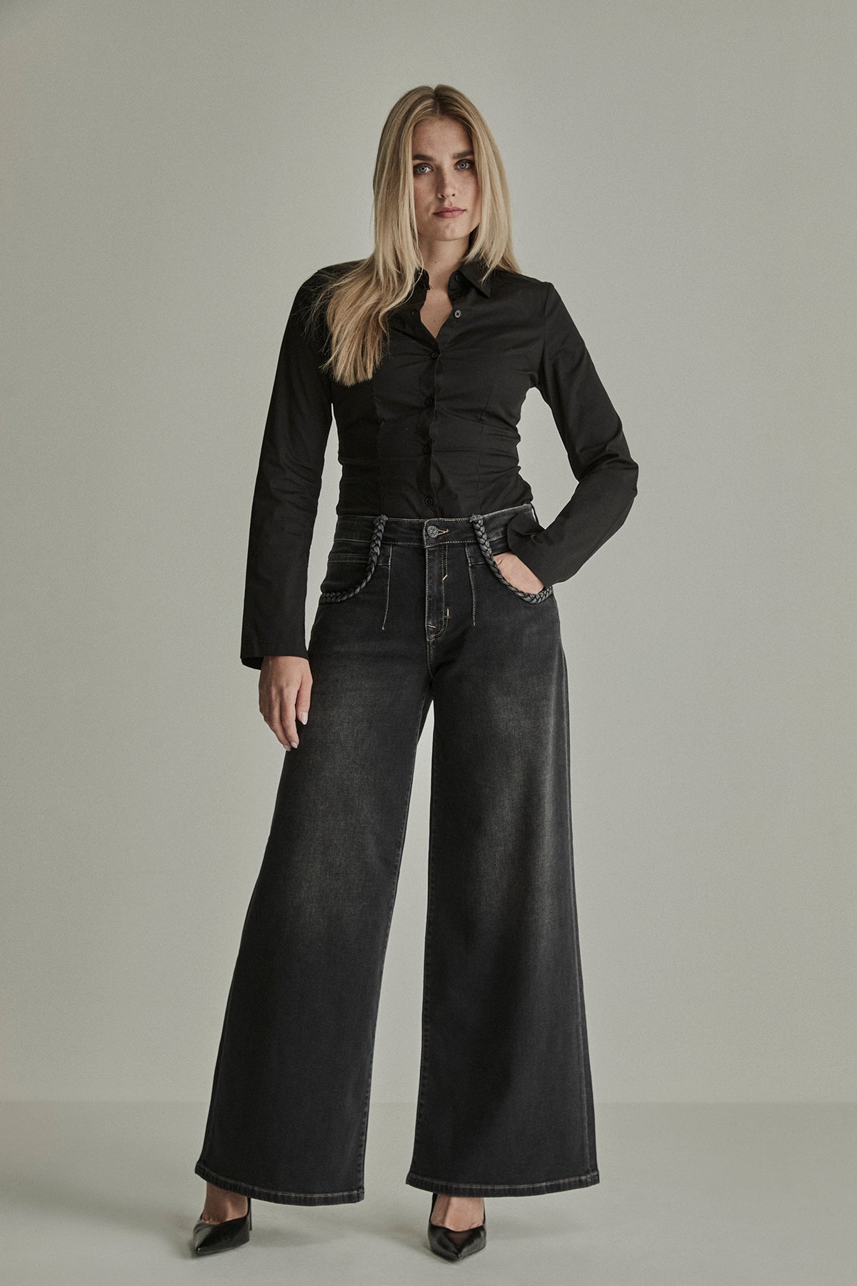 Broek Para Mi Lizzy (braid) - Carbon black