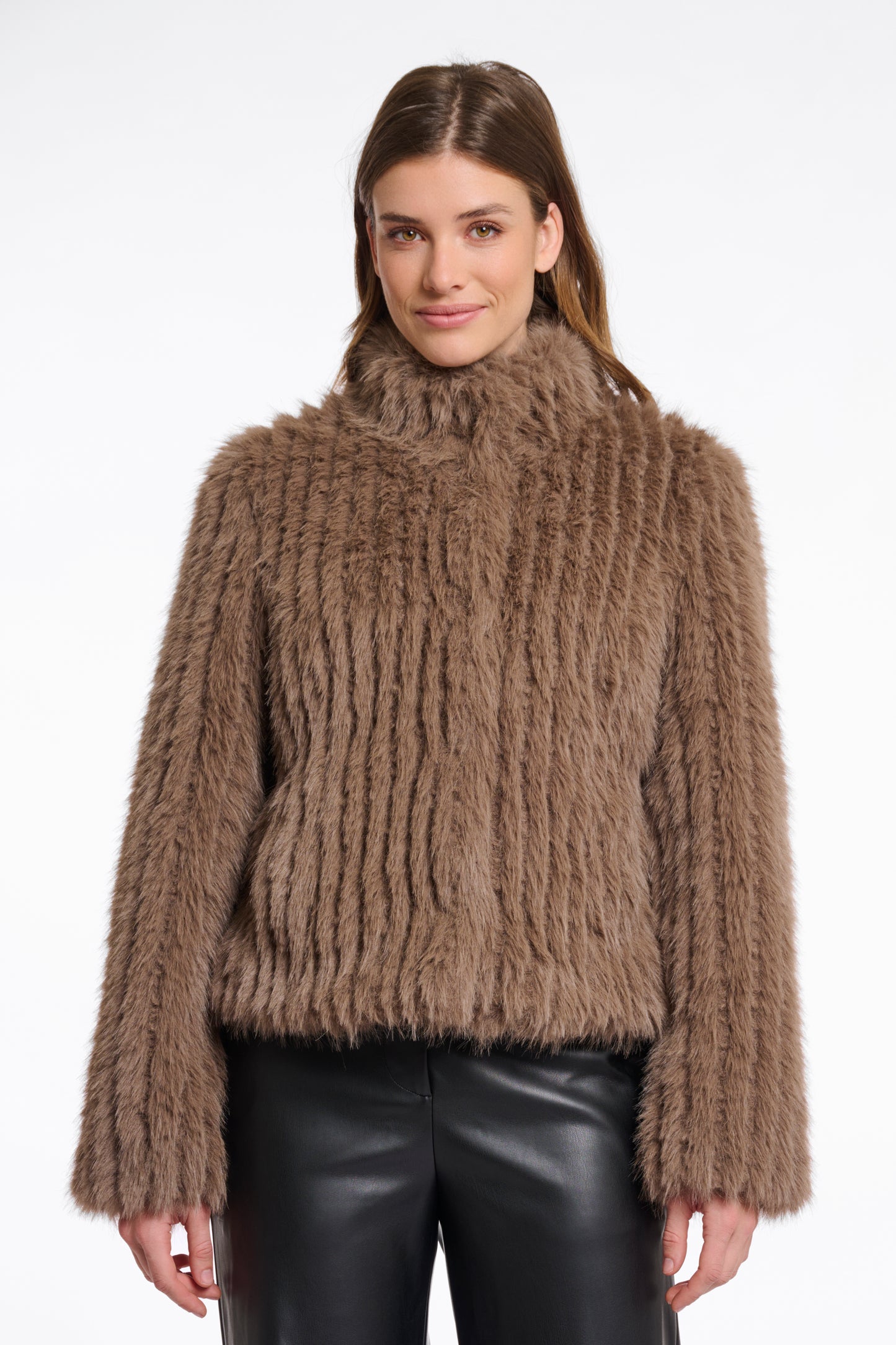 Jas Rino&Pelle Faith jacket with closure - Toffee