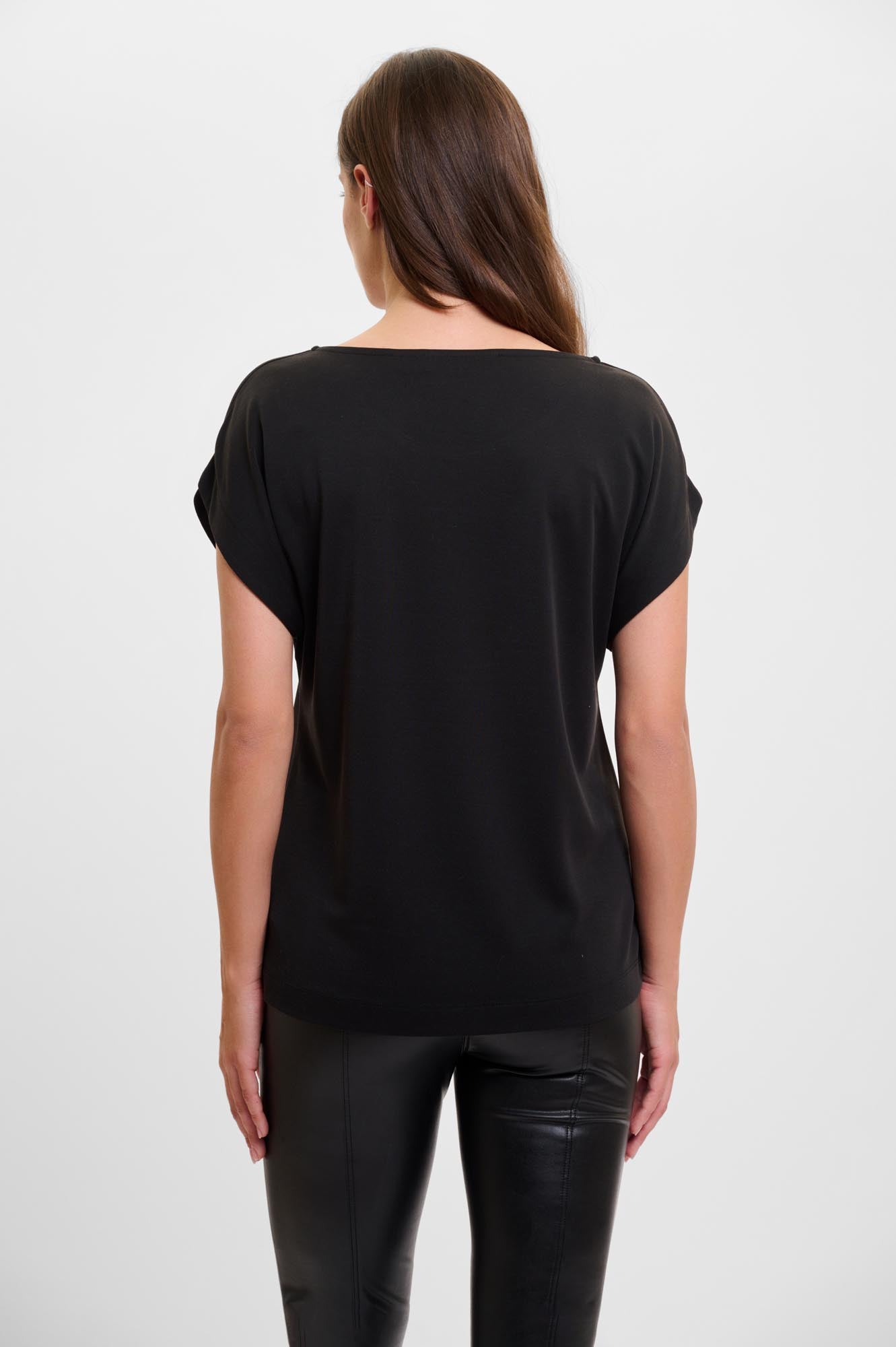 Top Rino&Pelle Faiya short sleeve - Black