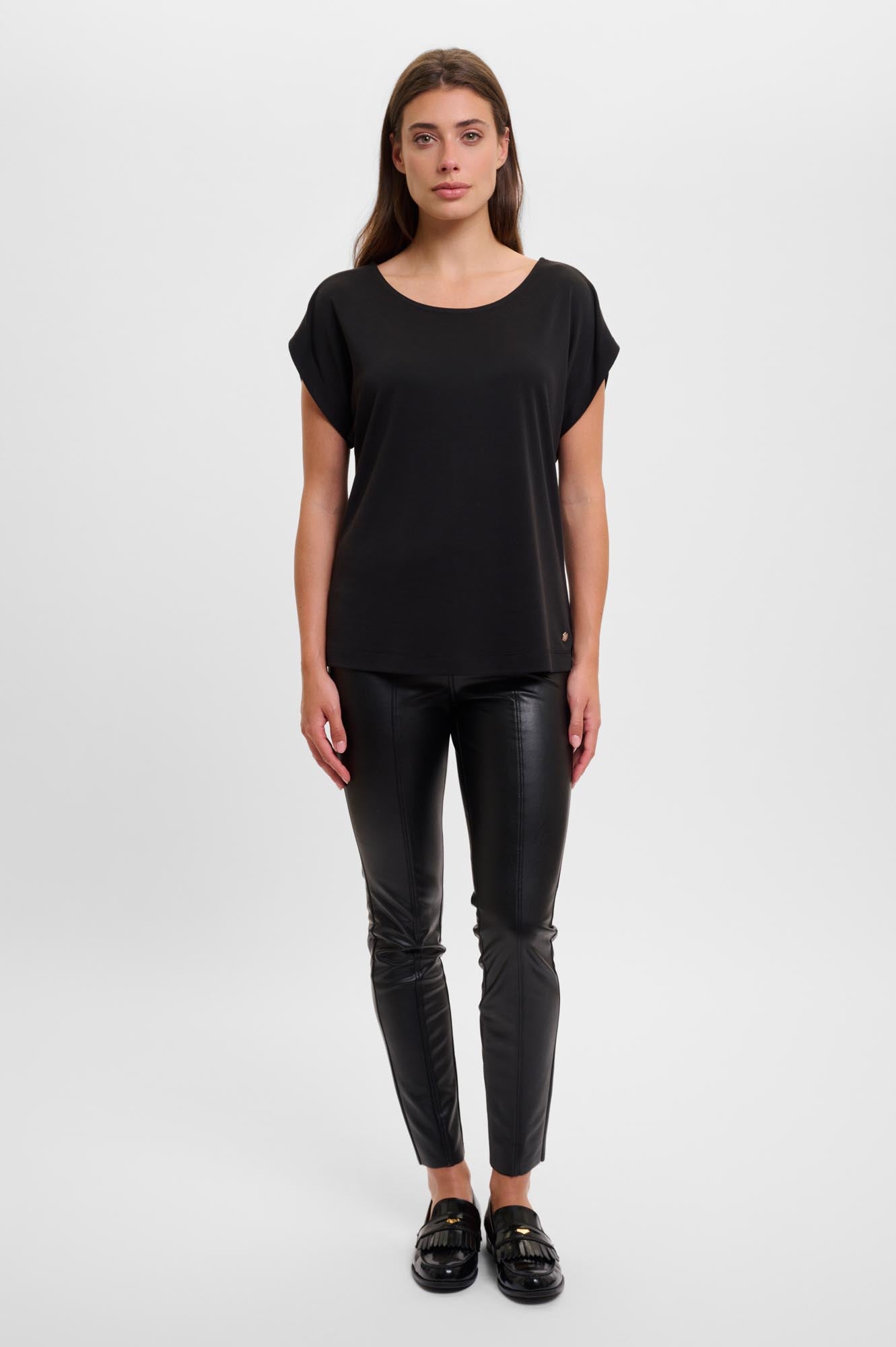 Top Rino&Pelle Faiya short sleeve - Black