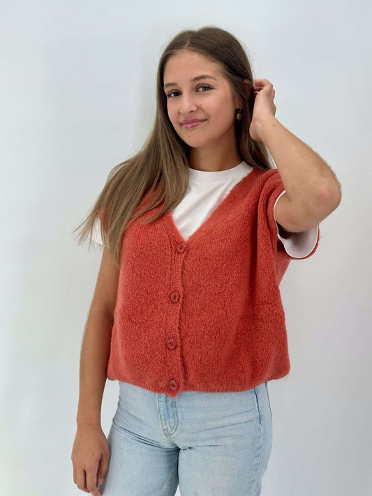 Cardigan Bonita Avenue Feliz - Burned sienna