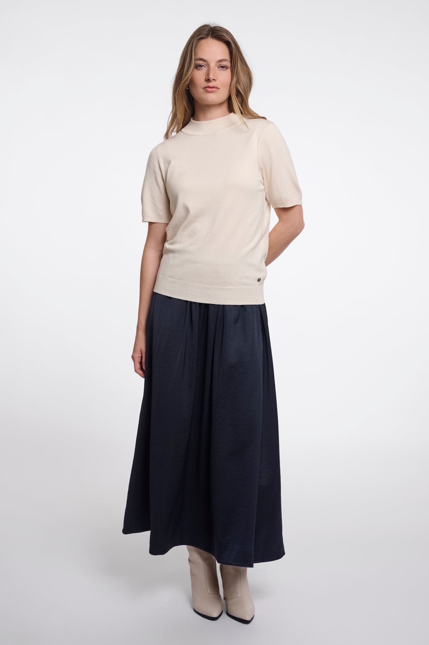 Pullover Rino&Pelle Fenella short sleeve - Birch