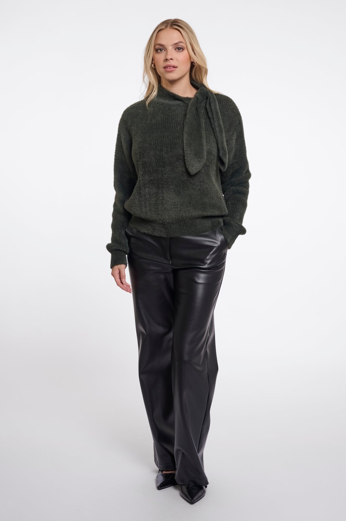 Trui Rino&Pelle Griselda with bowtie - Hunter green