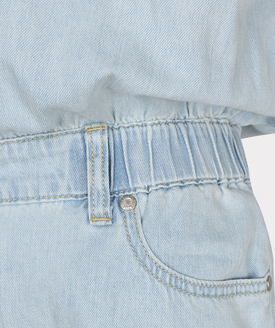 Jumpsuit Esqualo short denim - Light jeans blue