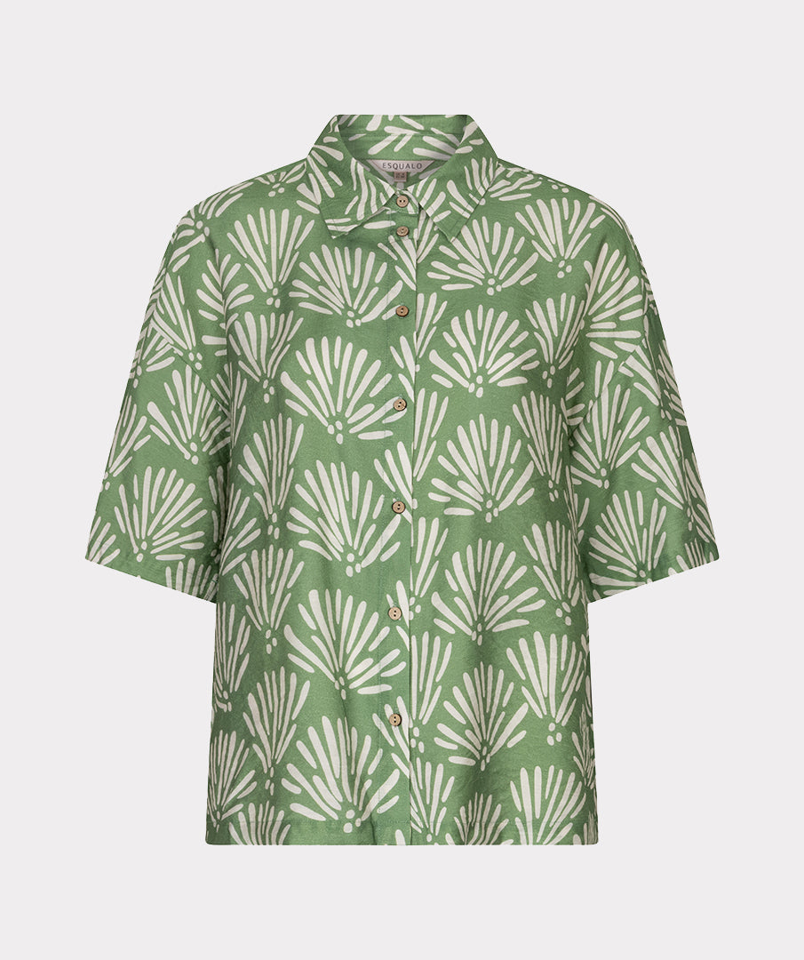 Blouse Esqualo Tropical print - Jungle green