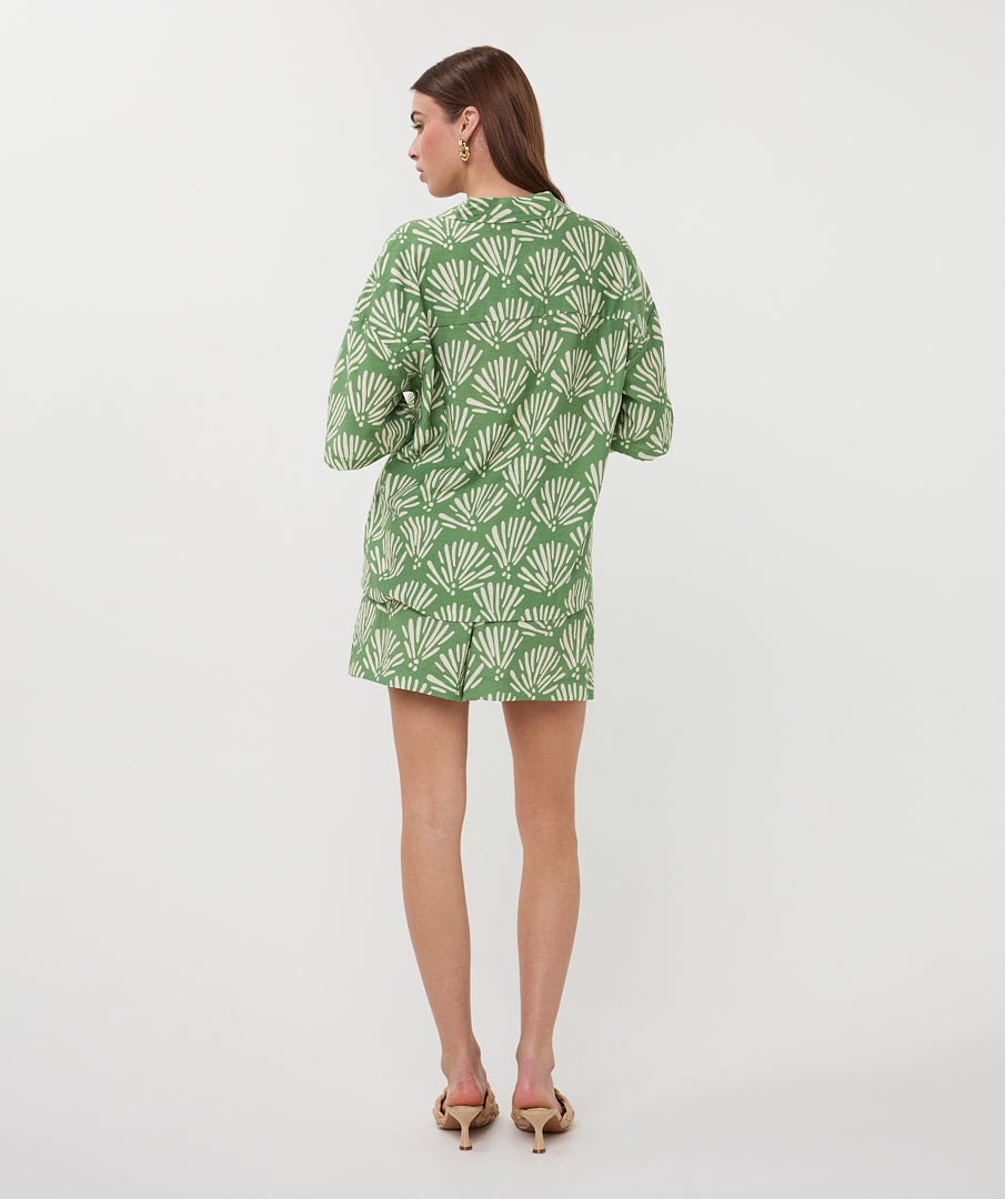 Blouse Esqualo Tropical print - Jungle green