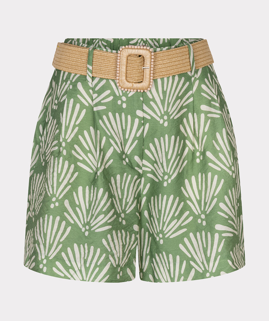 Short Esqualo Tropical print - Jungle green