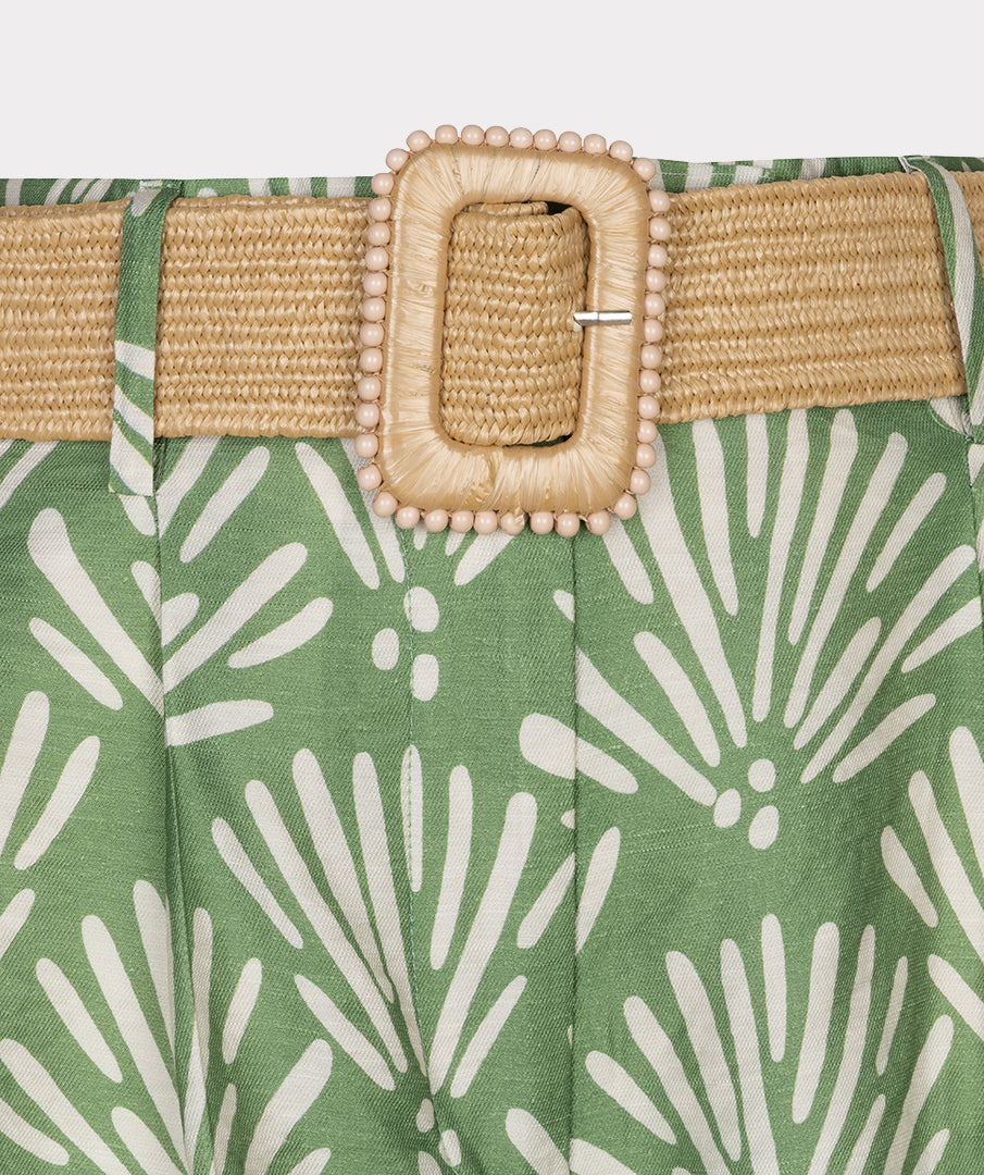 Short Esqualo Tropical print - Jungle green
