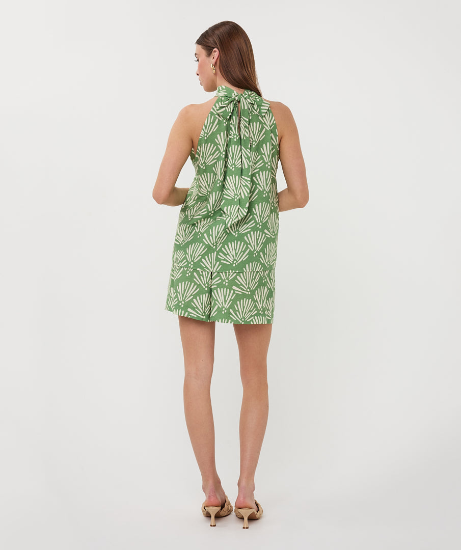 Top Esqualo Tropical print - Jungle green