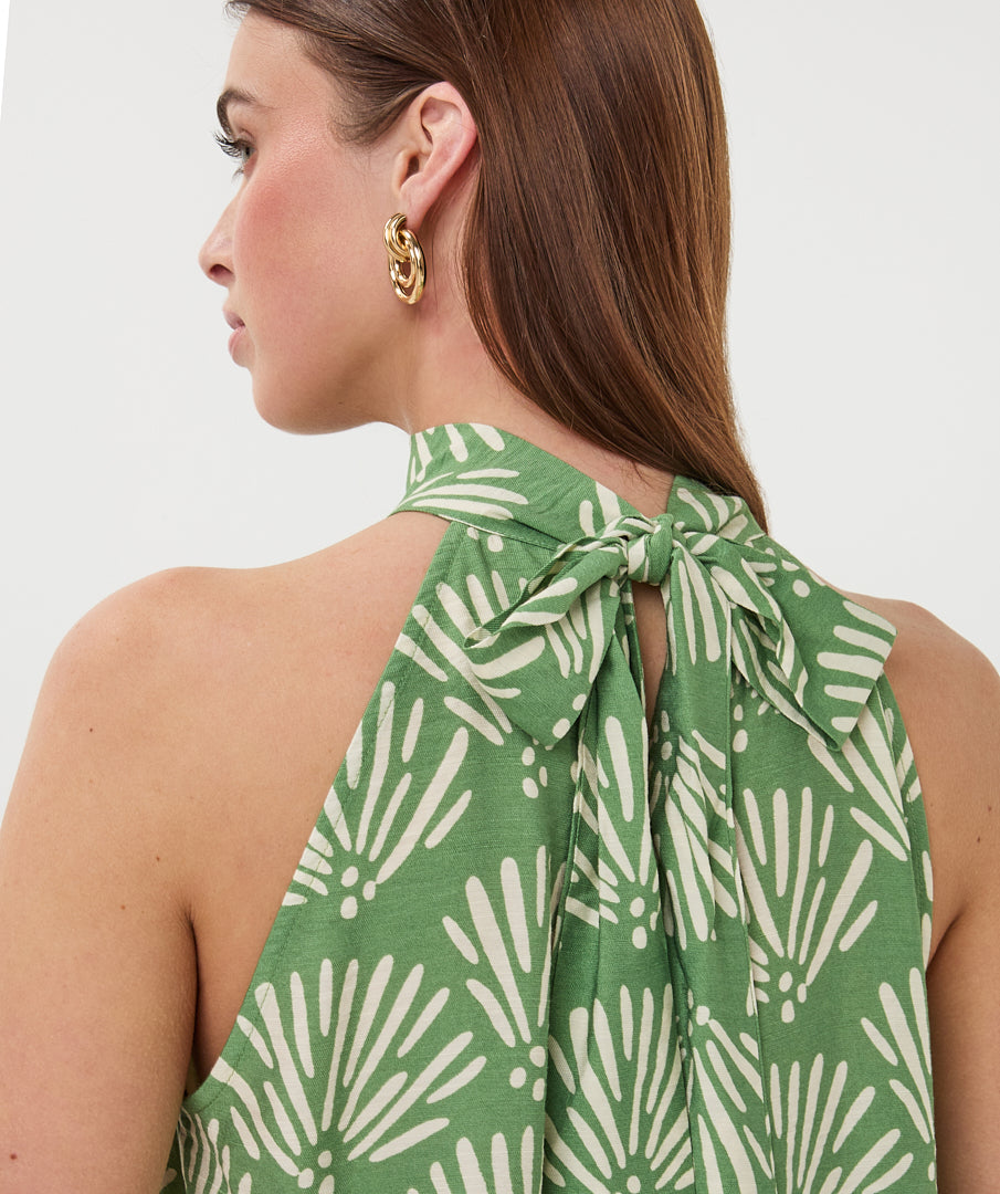 Top Esqualo Tropical print - Jungle green