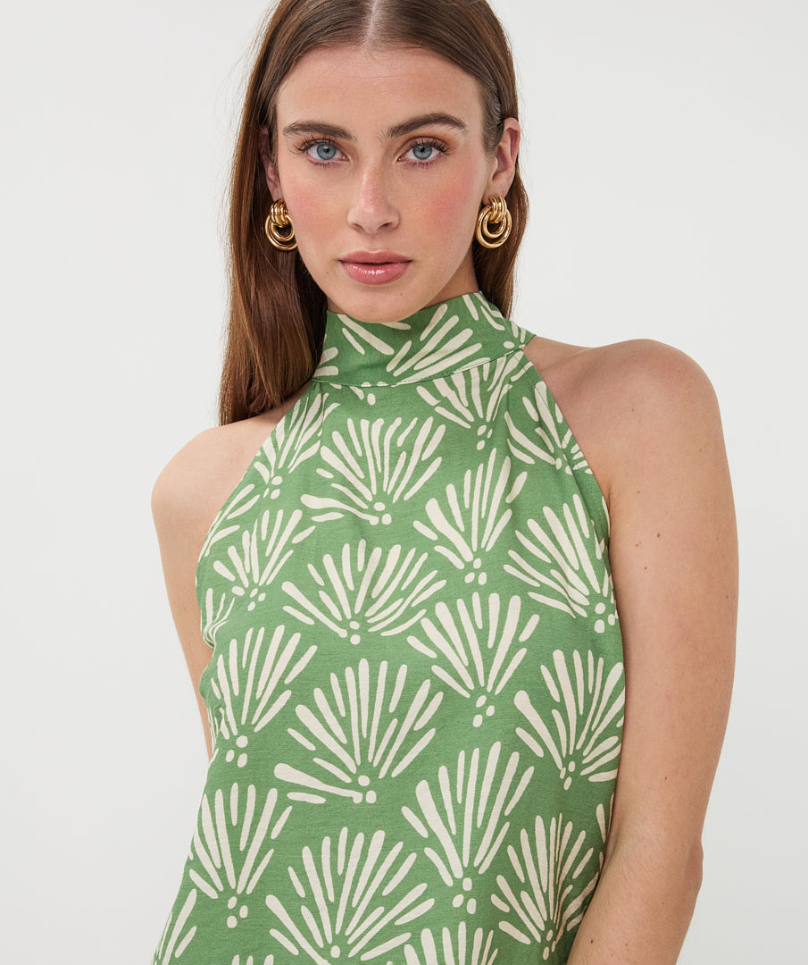 Top Esqualo Tropical print - Jungle green