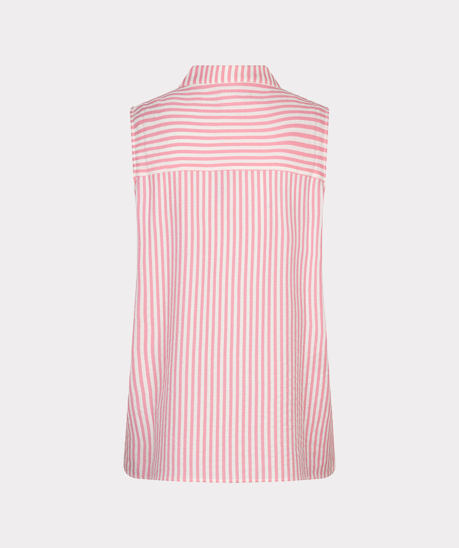 Top Esqualo slv/lss stripe - Off white/pink