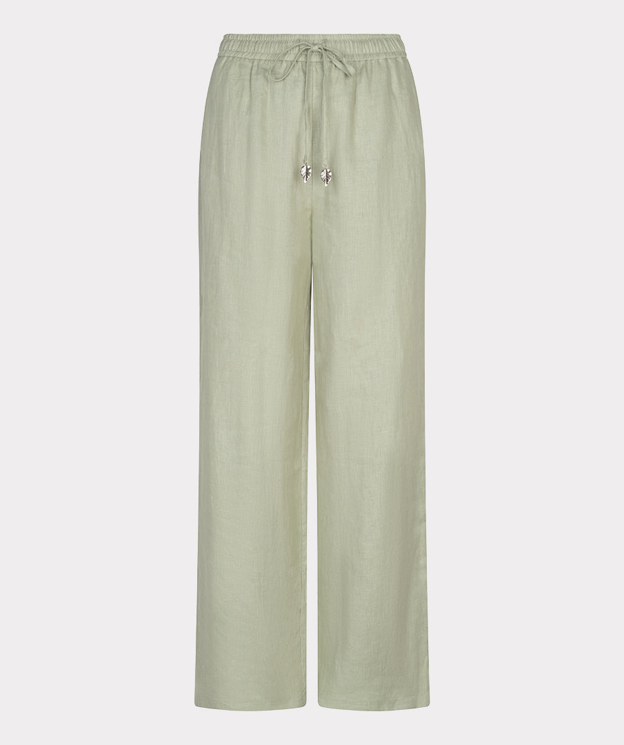 Broek Esqualo linen - Soft green
