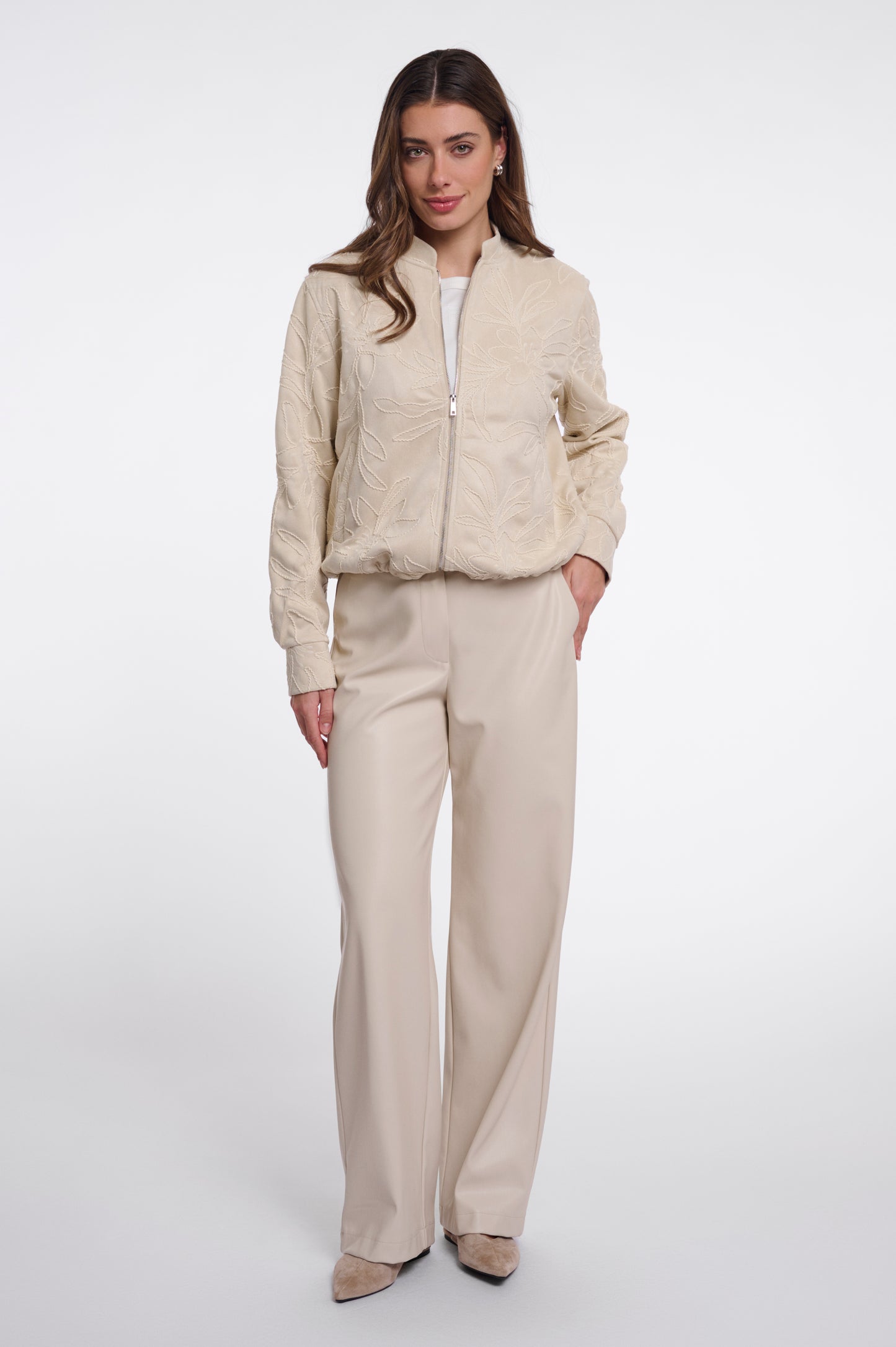 Jasje Rino&Pelle Henne jacket with zipper closure - Birch