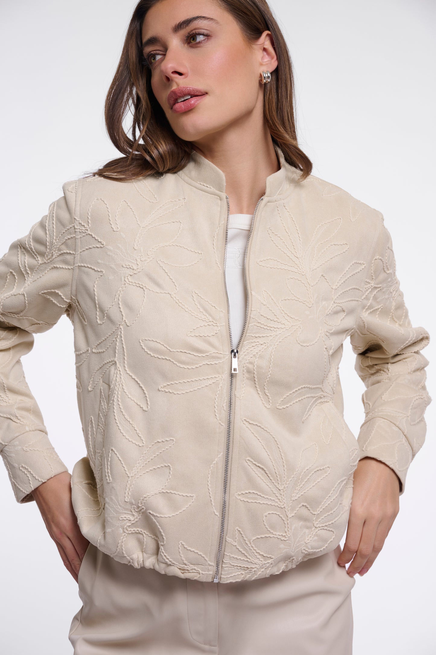 Jasje Rino&Pelle Henne jacket with zipper closure - Birch