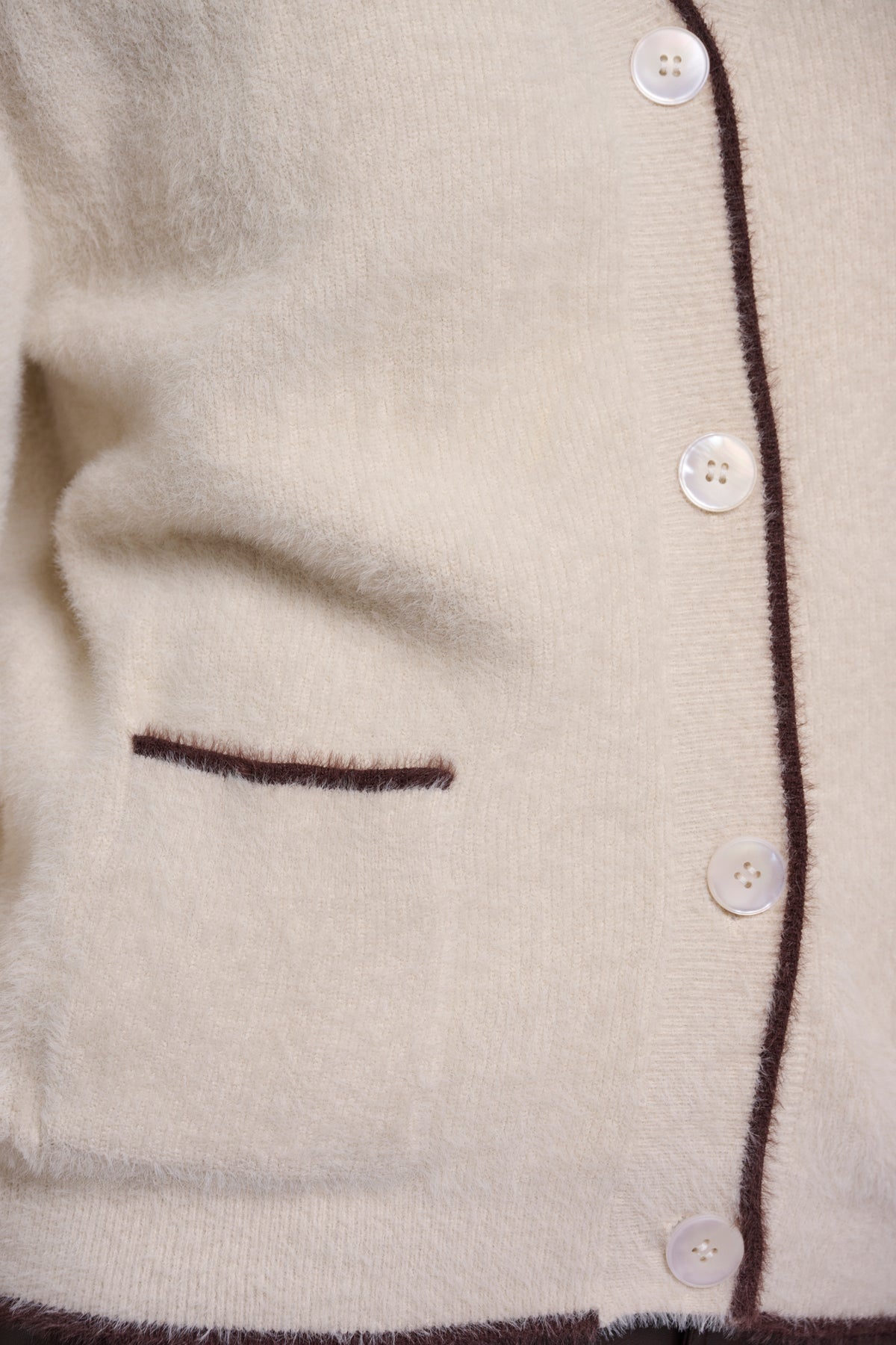 Cardigan Rino&Pelle Iqra - Birch coffee