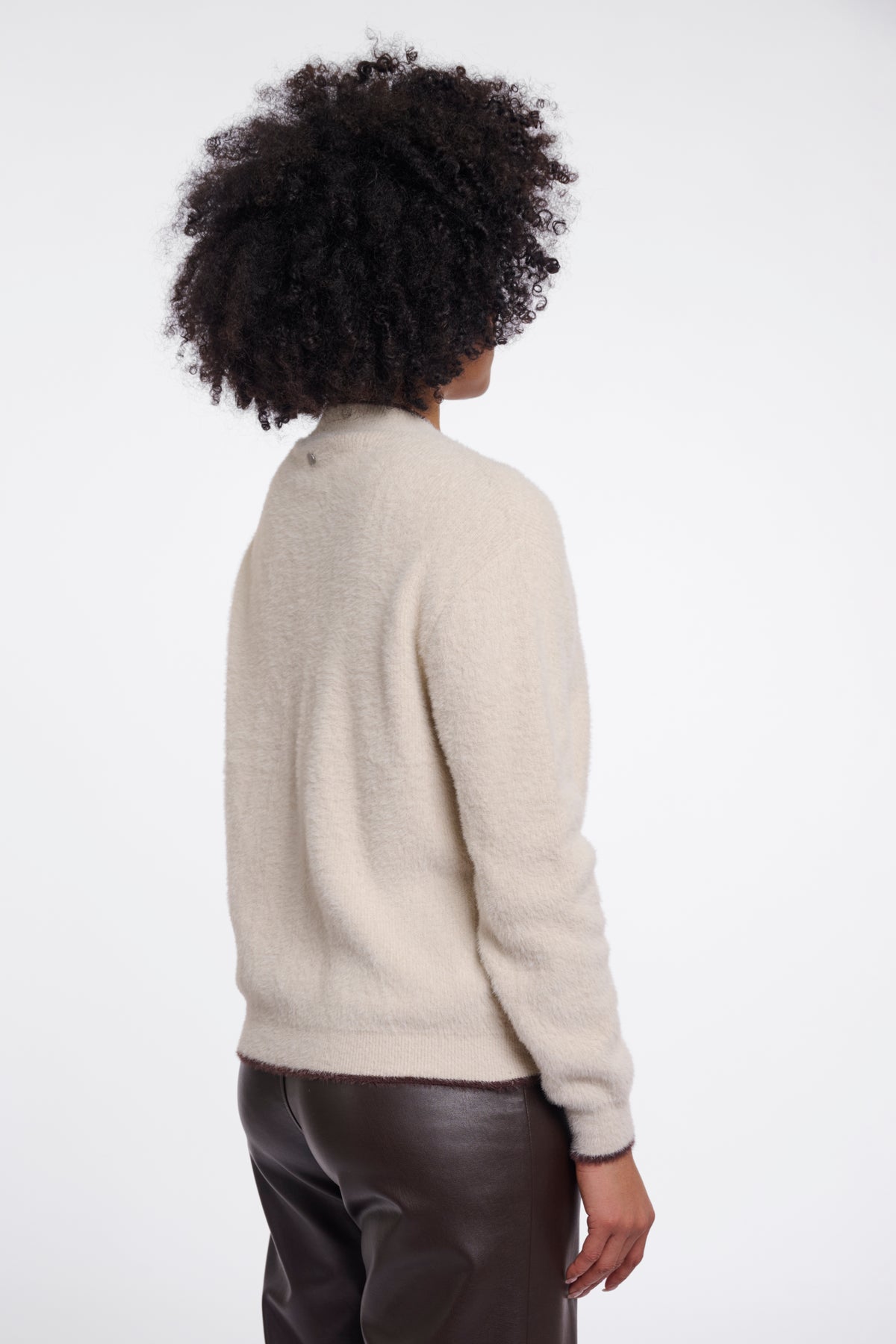 Cardigan Rino&Pelle Iqra - Birch coffee