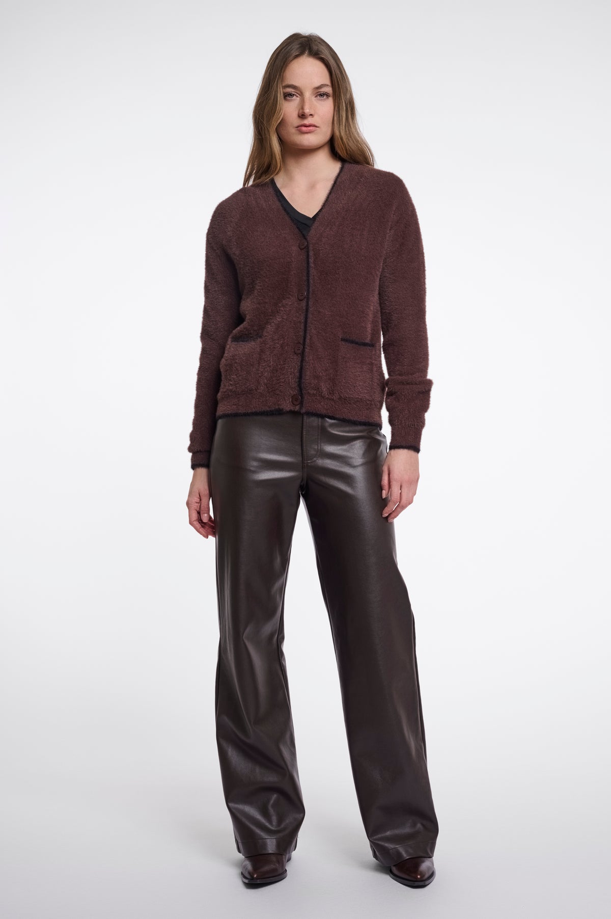 Cardigan Rino&Pelle Iqra - Coffee black
