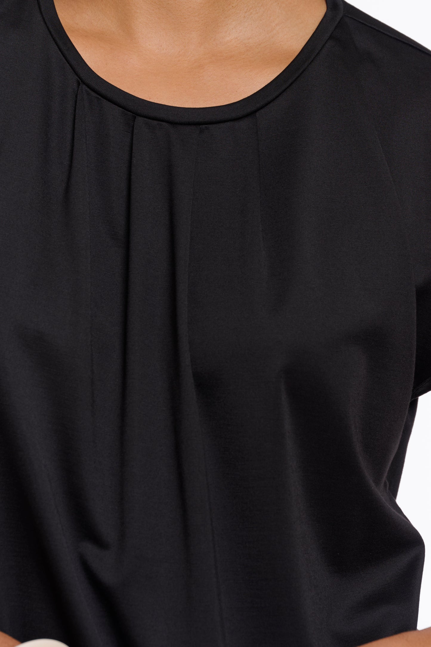 Top Rino&Pelle Ladonna short sleeve top with pleating detail - Black