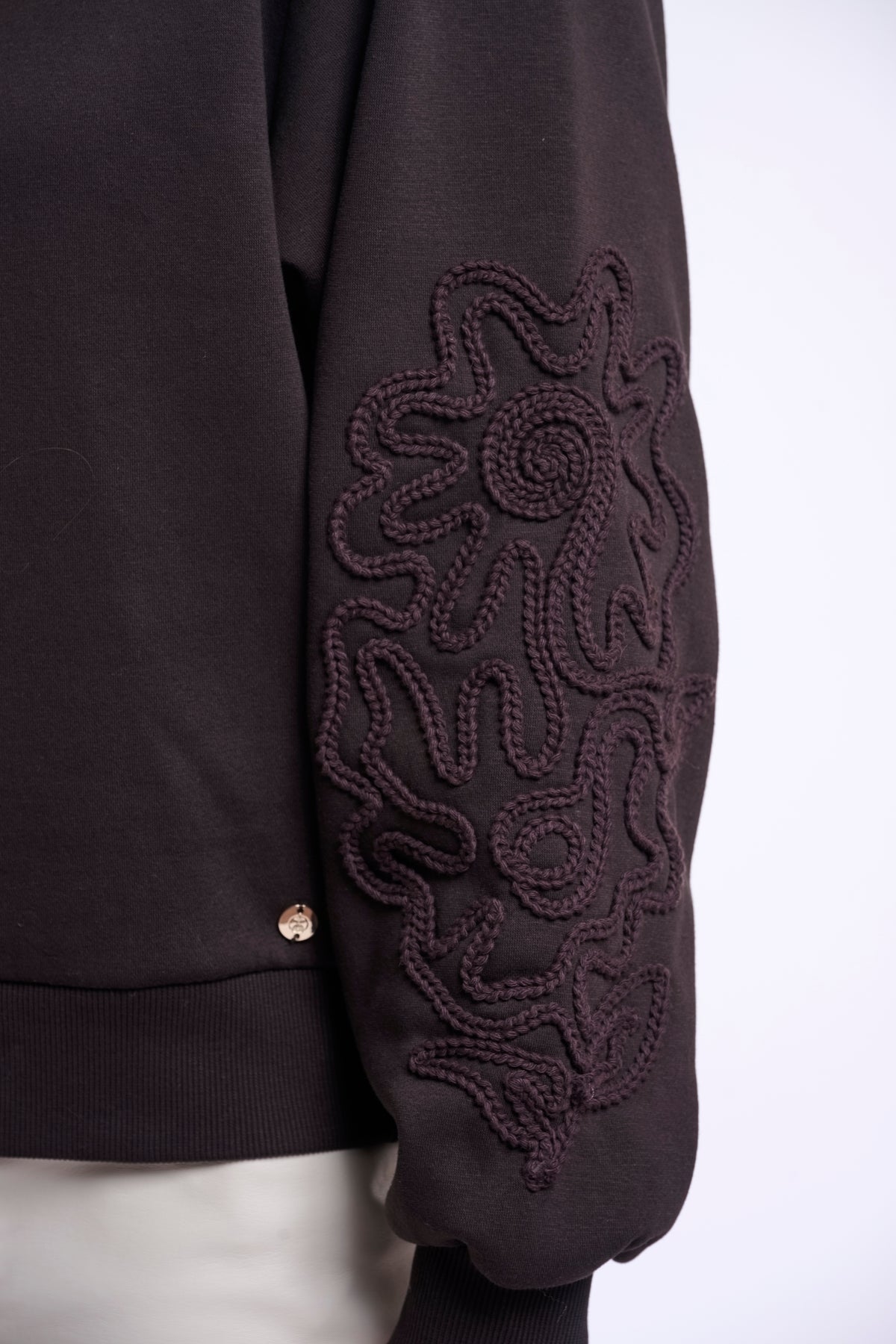 Sweater Rino&Pelle Manar crew neck sweater  - Coffee roast