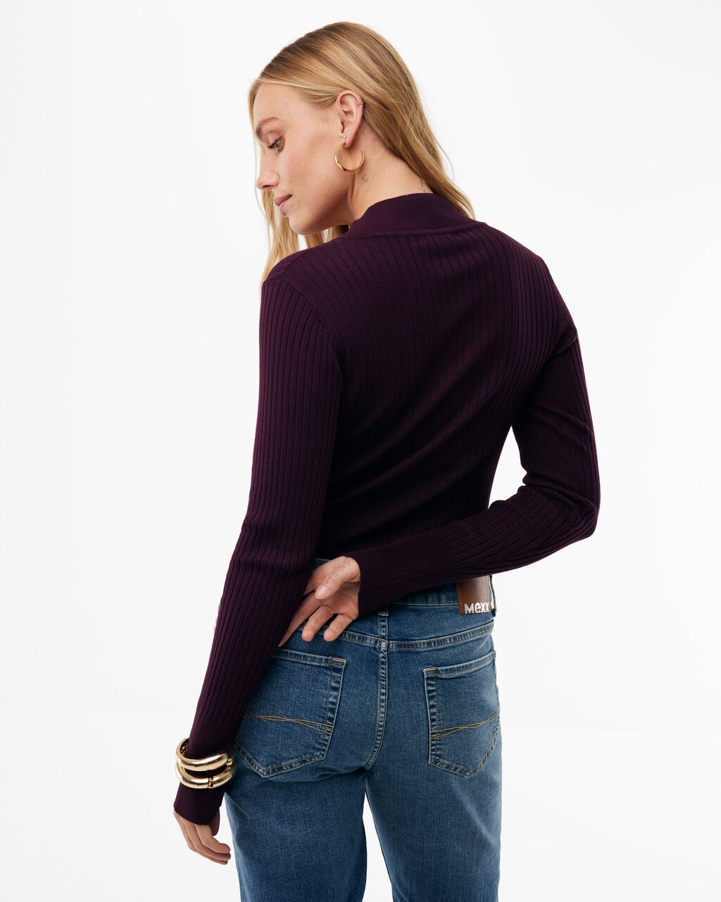 Jumper Mexx Willow V-neck - Burgundy