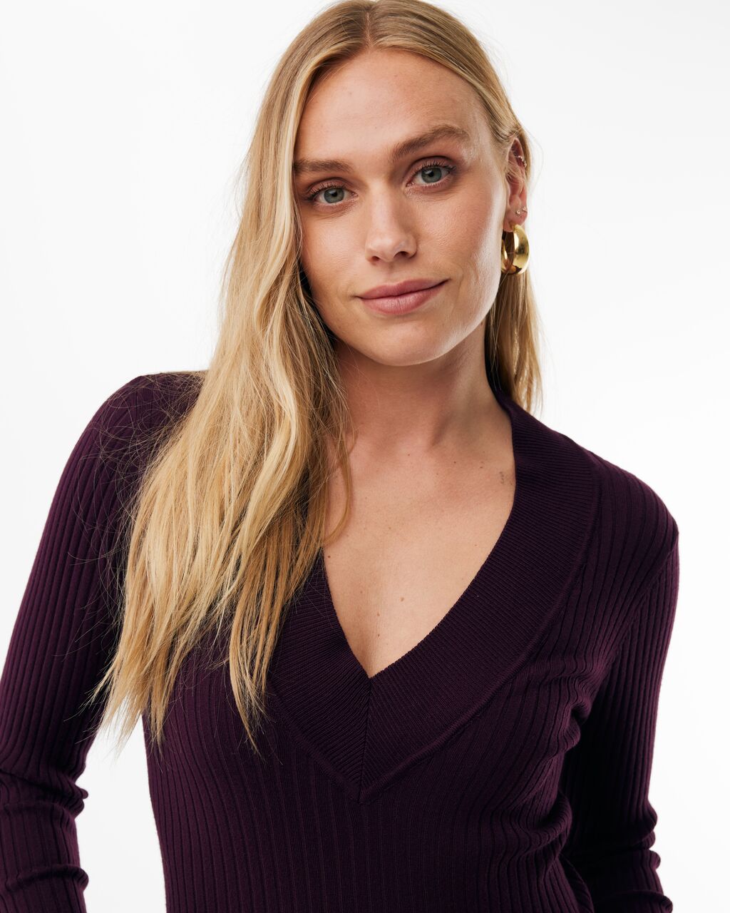 Pull Mexx Willow V-neck jumper - Burgundy