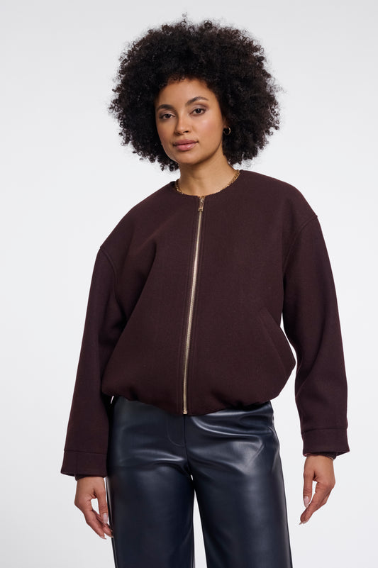 Bomber jacket Rino&Pelle Mona - Chocolate bean