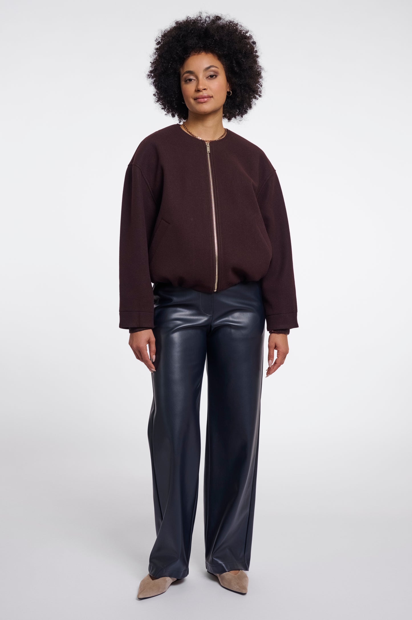 Bomber jacket Rino&Pelle Mona - Chocolate bean