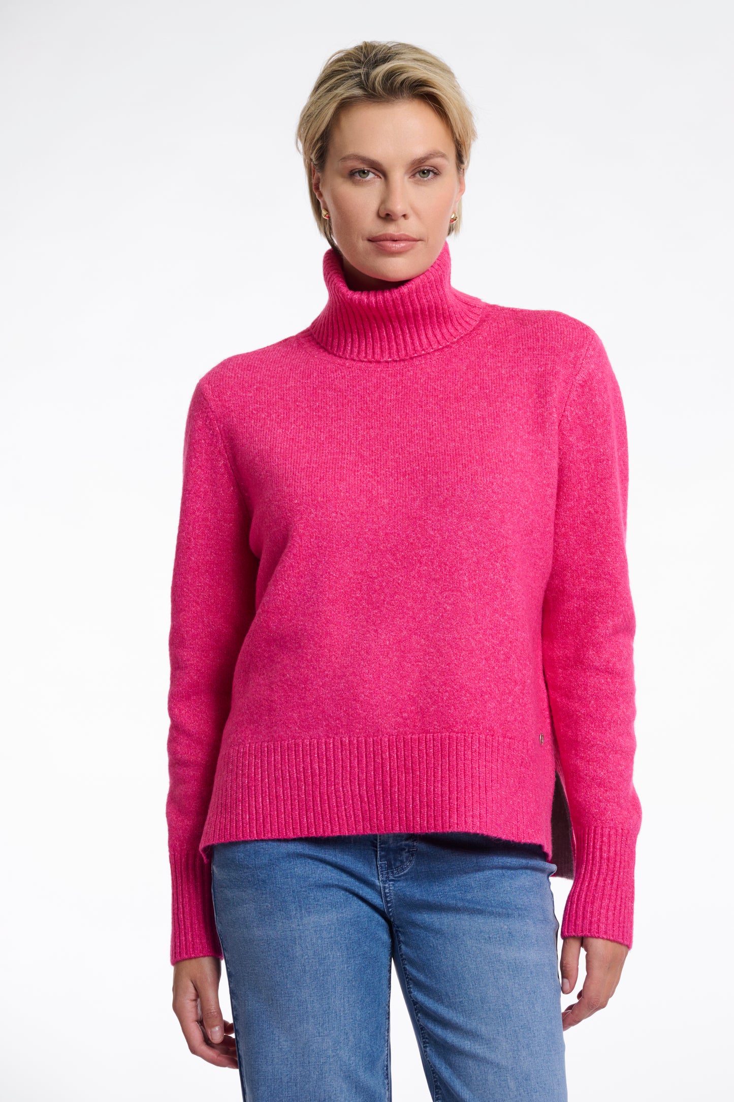 Trui Rino&Pelle Nanke turtleneck sweater - Deep pink