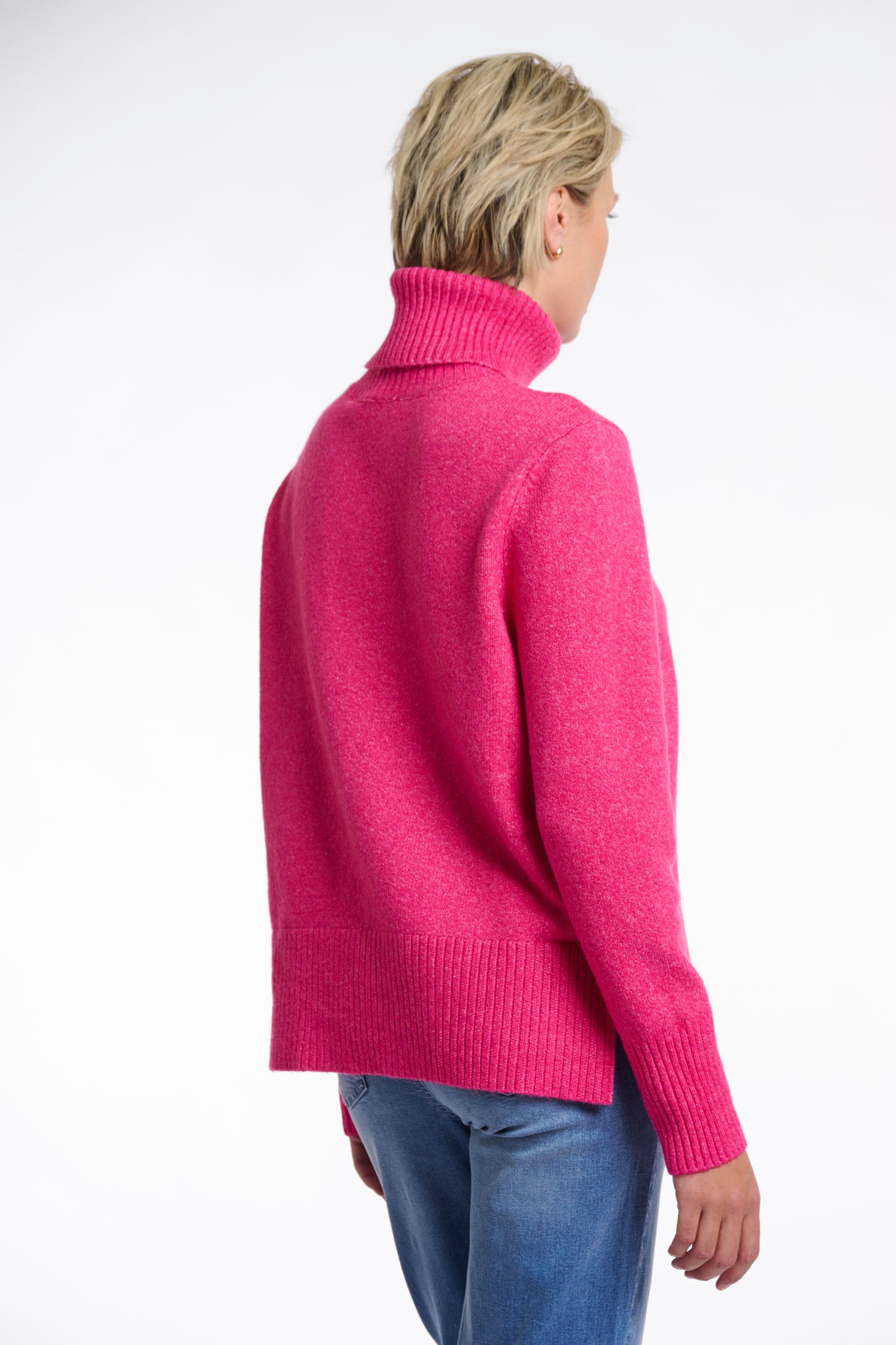 Trui Rino&Pelle Nanke turtleneck sweater - Deep pink