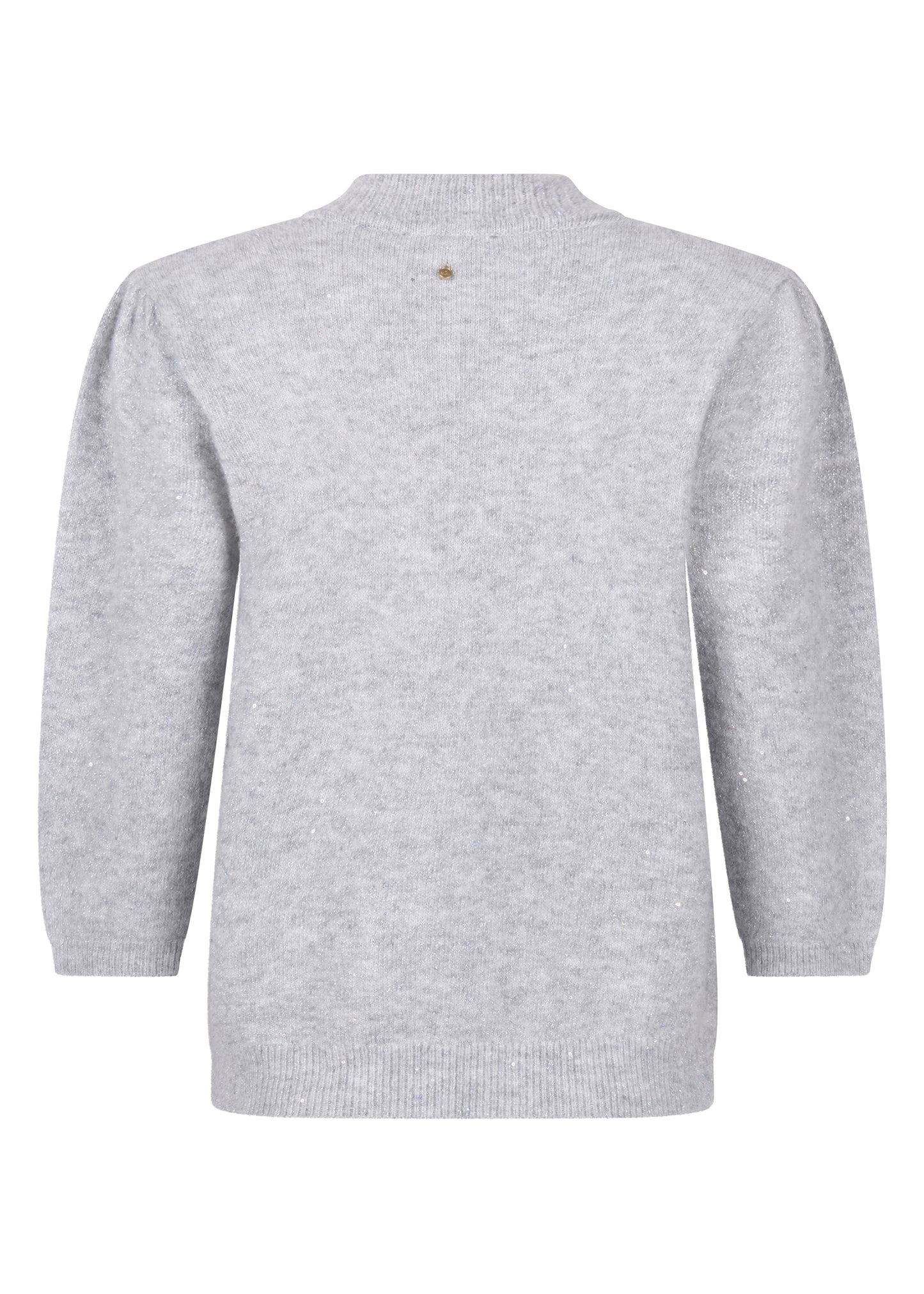 Trui Tramontana short-sleeve jumper puffed - Light grey melange
