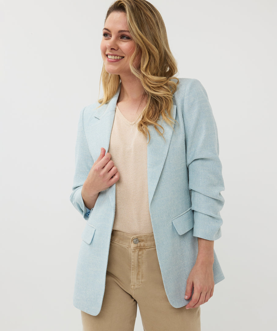 Blazer Esqualo linen look sky blue