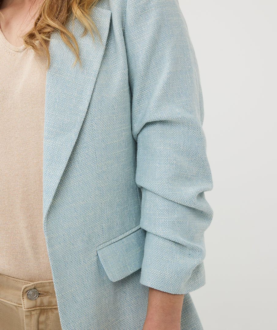 Blazer Esqualo linen look sky blue